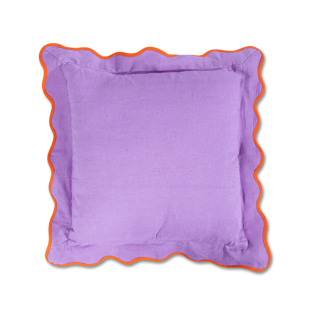 Darcy Linen Pillow Lilac + Orange