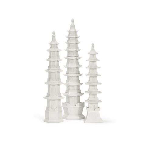 White Pagoda (Set of 3)