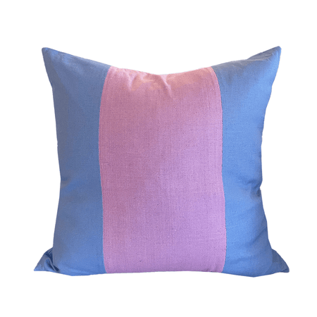 Purple Stripe Linen Pillow