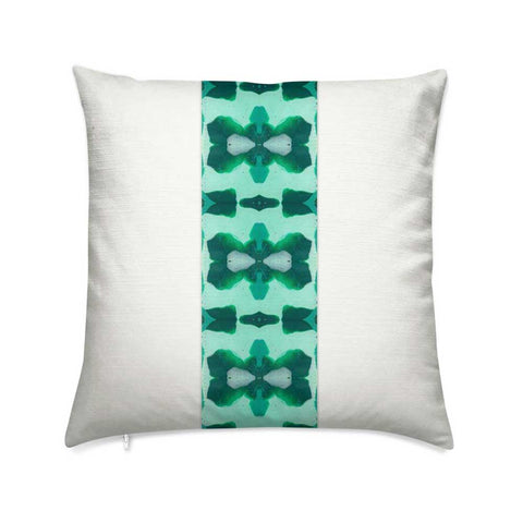 Geometric Greens Pillow