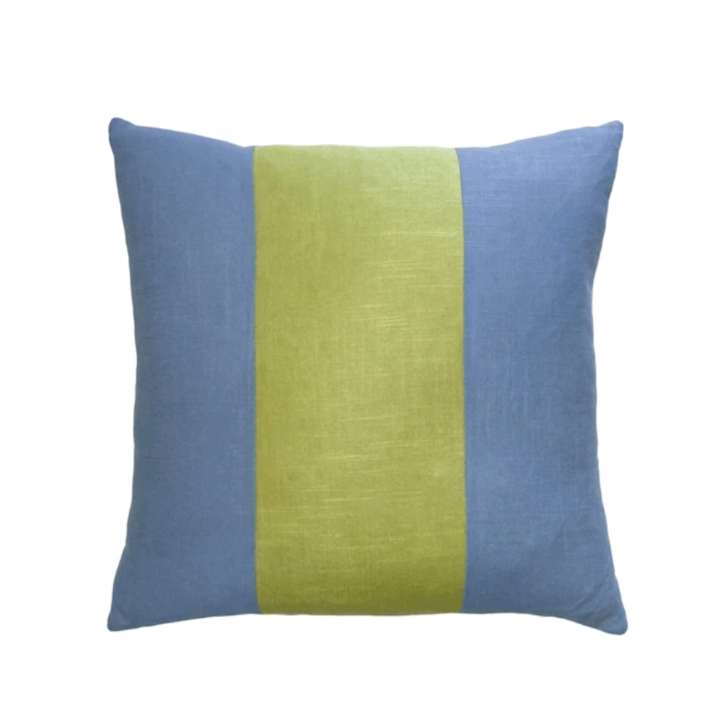 Savvy Hue Denim with Lime Pillow